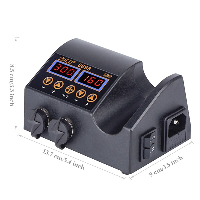 2 in 1 750W Soldering station LCD Digital display welding rework station for cell-phone BGA SMD PCB IC Repair solder tools 8898 - Image 5