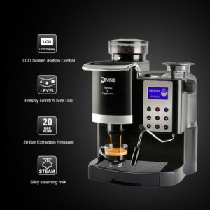 Alternative view of DEVISIB Professional Coffee Machine Coffee Maker with Grinder Automatic Americano China Tea Cafetera Espresso Kitchen Appliances