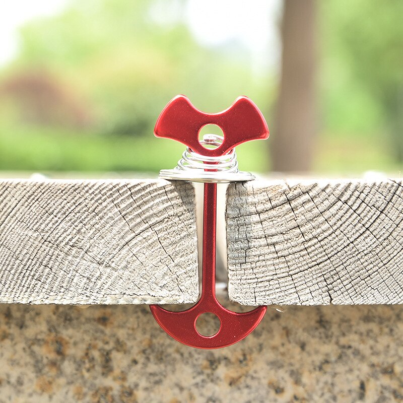 10Pcs Tent Pegs Rope Buckle Adjustable Plank Floor Spring Fishbone Anchor Awning Deck Stakes Fixed Nails Camping Tent Hooks - Image 4